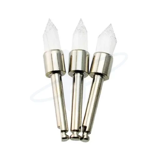 Escobilla de Nylon para contraángulo, baja velocidad, unipenacho, en punta, transparente. Por unidad