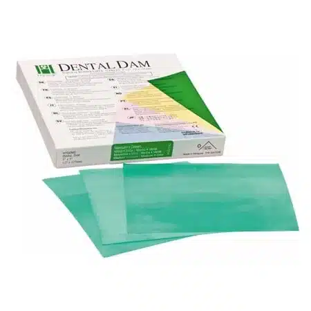 Goma Dique - Verde 5X5 52 láminas - Hygenic