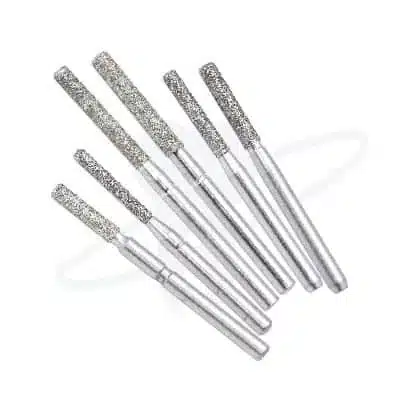 Fresa Diamantada - Alta Velocidad - Cilindrica Larga - Punta Plana (Variedades)  Microdont