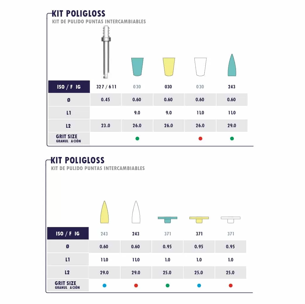Kit Poligloss - Puntas Intercambiables - Microdont - Imagen 2