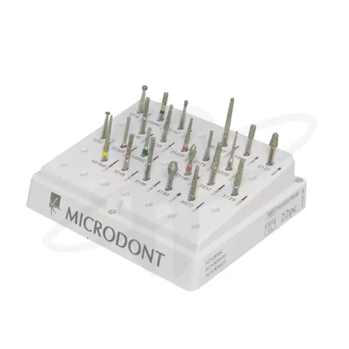 Kit Académico - Fresario Acrílico + Fresas - Microdont