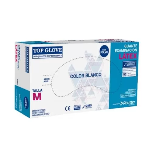 Guantes Latex - Top Glove - 100 Unidades